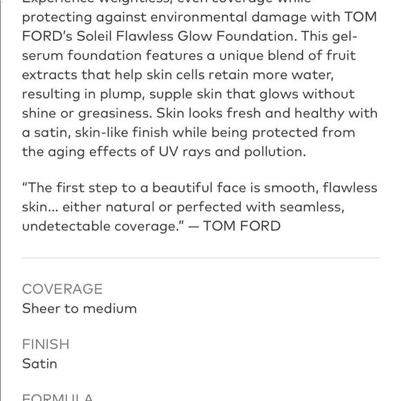 TOM FORD Soleil Flawless Glow Foundation Shade DUSK - Picture 7 of 12